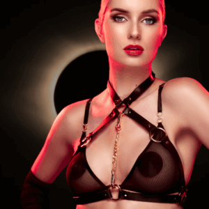 kinky-diva-chain-front halter-harness