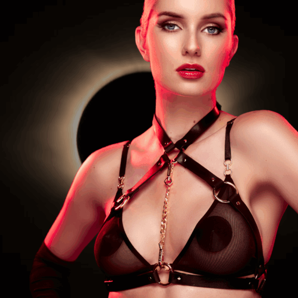 kinky-diva-chain-front halter-harness